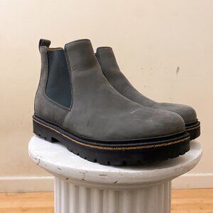 Birkenstock Stalon Chelsea Boots in Graphite Womens 9 Nubuck Leather Portugal